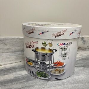 Casa Moda Buffet Fondue Set  Chocolate and Cheese Stainless Steel Set